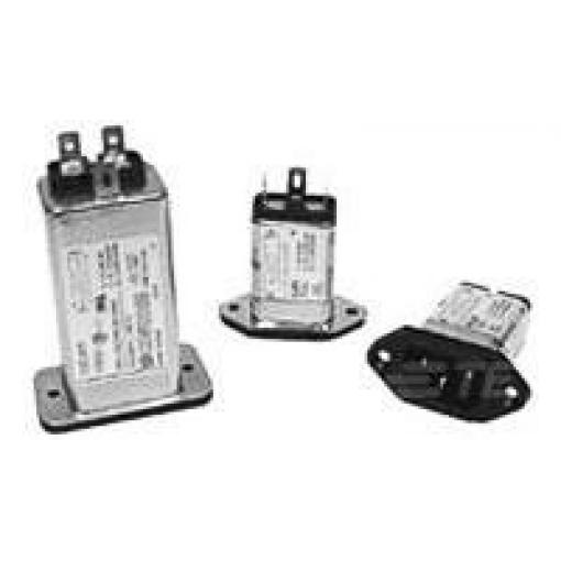 Vstupní filtr IEC, řada: Corcom EJH, Průchozí otvor, Kolík pro desku plošných spojů, 1A, 250 V AC, 50/60Hz, -10