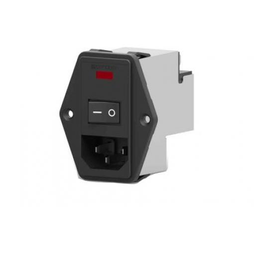 Vstupní filtr IEC, řada: Corcom P, Montáž příruby, Faston, 3A, 115 V AC, 230 V AC, 50/60Hz, -10 → +40 °C