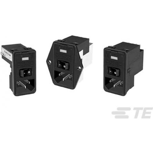 Vstupní filtr IEC, řada: Corcom P, Montáž na panel, Faston, 10A, 250 V AC, 50/60Hz, -10 → +40 °C