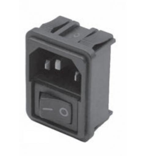 Vstupní filtr IEC, řada: Corcom C, Samec, 31 x 41.2 x 28.94mm C14, Nasazovací, 15A, 250 V AC, 50/60Hz, -10 °C →