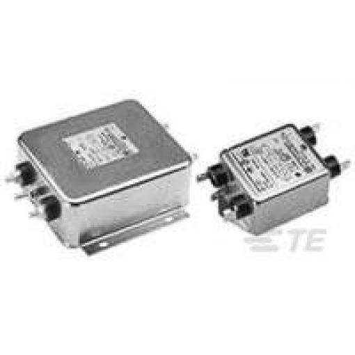 Filtr RFI, řada: Corcom S, 250V ac, 50/60 Hz, Montáž na přírubu, Fast-On, 6 A, počet fází: 1, TE Connectivity, RoHS