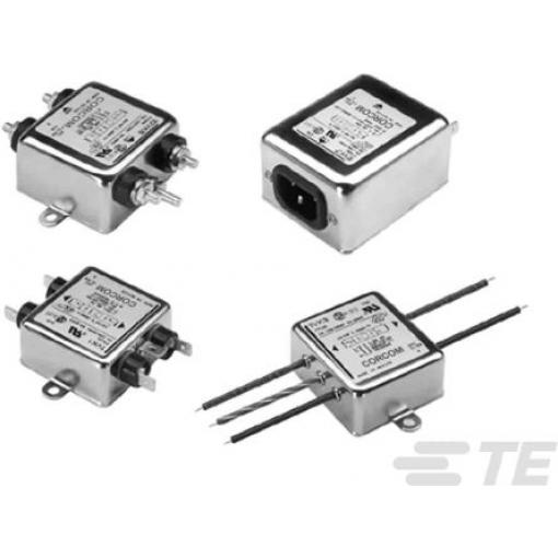 Filtr RFI, řada: Corcom K, 250V ac, 50/60 Hz, Montáž na přírubu, Fast-On, 5 A, počet fází: 1, TE Connectivity, 1, UL,