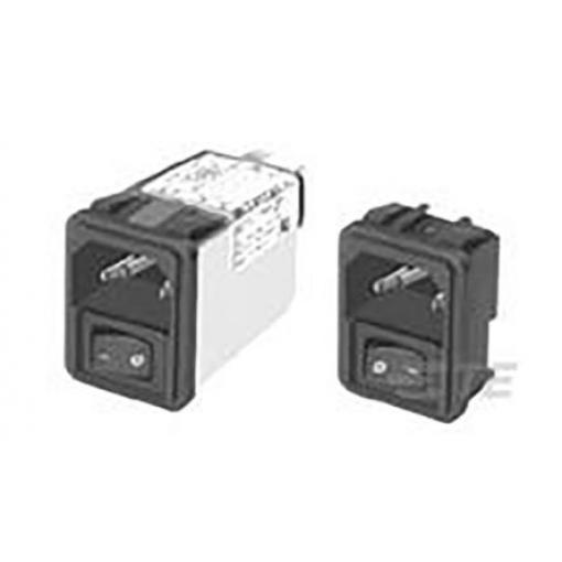 TE Connectivity Filtr IEC 10A, řada: Corcom C C14 Vnější, Zacvakávací montáž, 250 V ac, 50/60 Hz, 40 °C, -10 °C