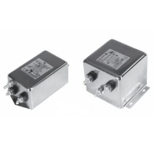 Filtr RFI, řada: Corcom SK, 250 V AC, 50/60Hz, Montáž na přírubu, Závitový čep, 30A, TE Connectivity