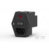 TE Connectivity Filtr IEC 10A, řada: Corcom P RAST 5, IEC 60320 1, Montáž na přírubu, 230 V ac SPST, DPST, 50/60 Hz