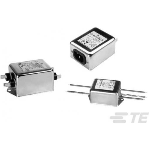Filtr RFI, řada: Corcom SK, 250V ac, 50/60 Hz, Montáž na přírubu, Fast-On, 10 A, počet fází: 1, 0.36 mA, TE