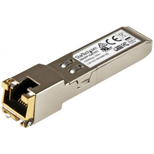 StarTech.com Vysílač-přijímač, RJ45, Plný duplex, Jediný režim, 1000Mbps, přenosová vzdálenost: 100 m, rychlost přenosu