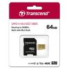 Karta Micro SD MicroSDXC 64 GB Ne MLC Transcend -25 → +85°C