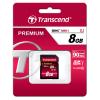 Karta SD 8 GB SDHC Transcend, řada: Premium Třída 10, UHS-I 85 °C -25 °C