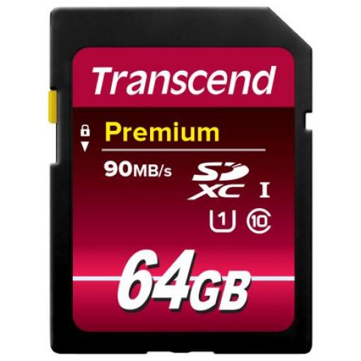 Karta SD SDHC, SDXC 64 GB Ano Transcend, řada: Premium -25 → +85°C