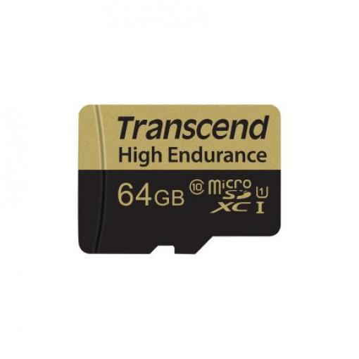Karta Micro SD MicroSDHC, MicroSDXC 64 GB Ne MLC Transcend, řada: High Endurance -25 → +85°C