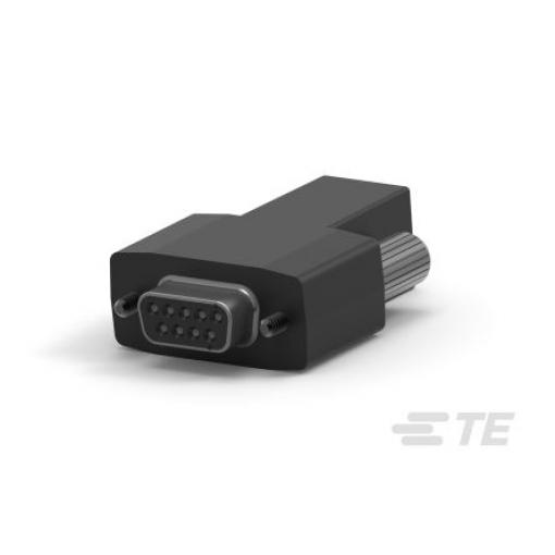TE Connectivity Konektor D-Sub, řada: D-Sub, počet kontaktů: 9, orientace těla: Rovný, Kabel Vnější, Standardní