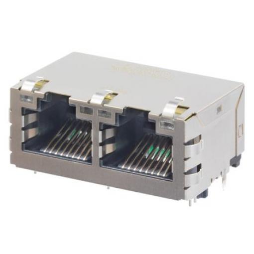 Molex Konektor RJ45, řada: 93826 Vnitřní, počet cest: 8, Pravý úhel, Průchozí otvor Stíněné, počet portů: 2portový