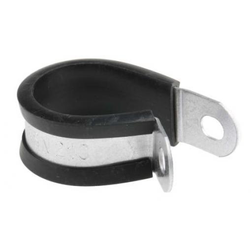 Kabelová spona pro průměr svazku 20 mm Pokovená ocel Černá Šroubová RS PRO