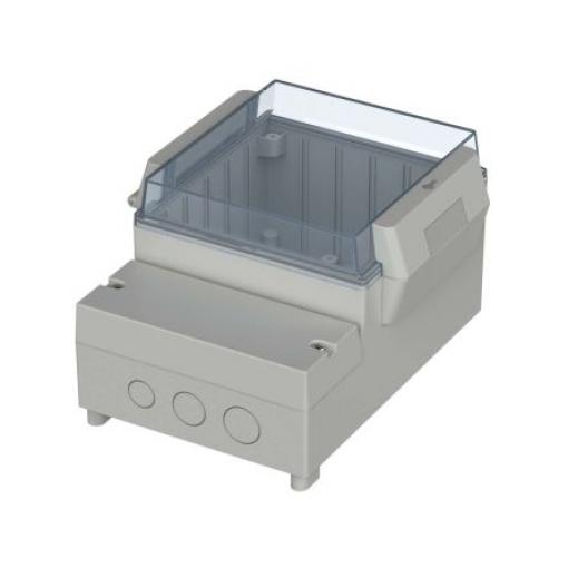 Bopla Nástěnná krabice, řada: RegloCard-Plus IP65 Polykarbonát, ABS Světle šedá 186 mm Průhledné dveře 131 mm 103 mm