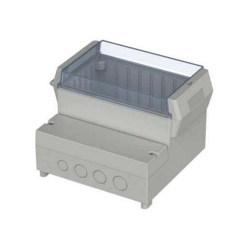 Bopla Nástěnná krabice, řada: RegloCard-Plus IP65 Polykarbonát, ABS Světle šedá 161 mm Průhledné dveře 166 mm 121 mm