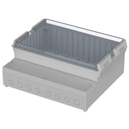Bopla Nástěnná krabice, řada: RegloCard-Plus IP54 ABS, Polykarbonát Světle šedá 217 mm Průhledné dveře 257 mm 132.5 mm