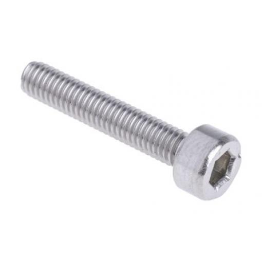 RS PRO Šroub s vnitřním šestihranem, Obyčejný, Nerezová ocel hlavice Vnitřní šestihran, Metrické, M1.6, délka: 8 mm