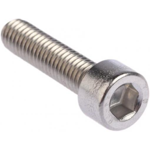 RS PRO Šroub s vnitřním šestihranem, Obyčejný, Nerezová ocel hlavice Vnitřní šestihran, Metrické, M1.6, délka: 8 mm