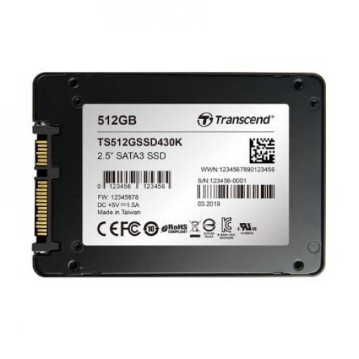 model: SSD430K 2.5 in 512 Gb Průmyslová třída Transcend