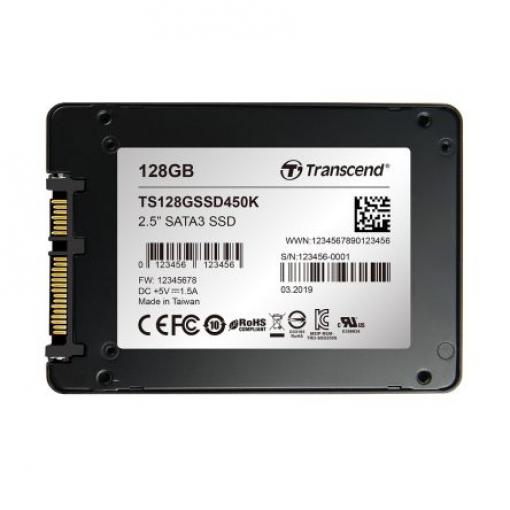 Pevný disk SSD 128 GB Interní, rozhraní: SATA III Ano Transcend MLC 0 → +70°C