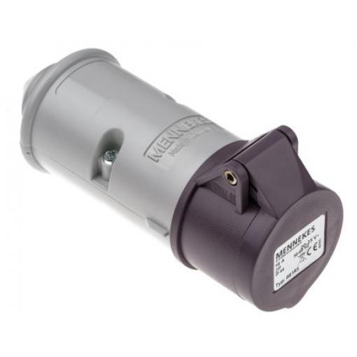 MENNEKES Průmyslový napájecí konektor, IP44, Kabel barva Purpurová, 16 A 2P, 25 V