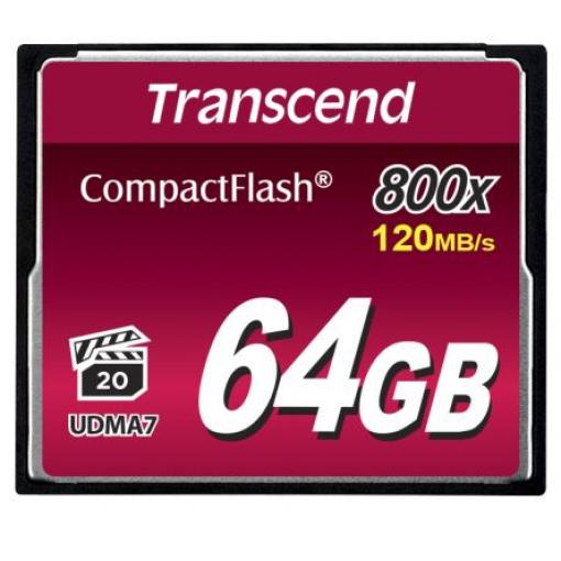 Karta Compact Flash Compact Flash Transcend 64 GB MLC 85 °C -25 °C 800x