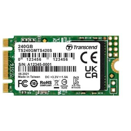 SSD, model: MTS420S Interní M.2 240 Gb Transcend 3D 70 °C 0 °C