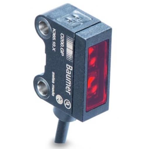 Baumer Fotoelektrický snímač Červená LED Blok Konektor M8, výstup: PnP Potlačení pozadí IP67