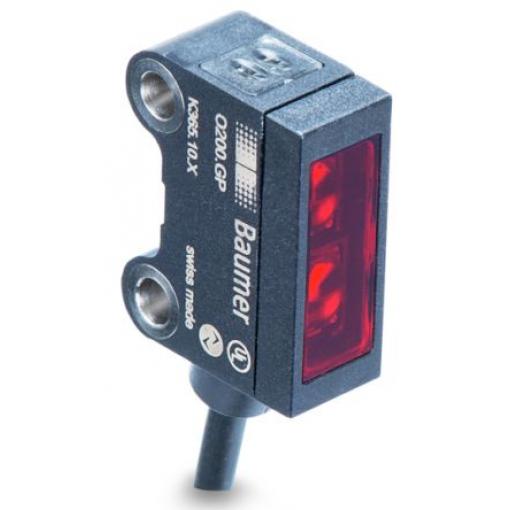 Baumer Fotoelektrický snímač Červená LED Blok Konektor M8, výstup: Dvojčinný Retroreflexní IP67