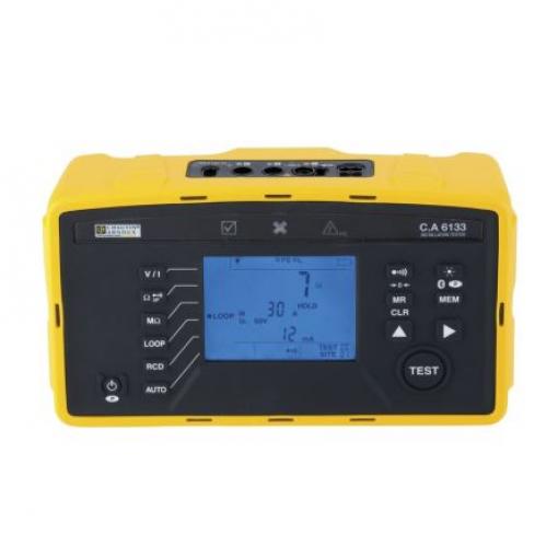 Chauvin Arnoux Multifunkční tester, číslo modelu: CA 6133 Typ A, St. 500V Měření rezistance zemnění, typ rozhraní: USB