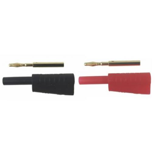 RS PRO Banánkový konektor, 2 mm, 30 V ac, 60V dc, 10A, Černá, Červená, Vnější Krytá zásuvka, délka: 50 m Testovací