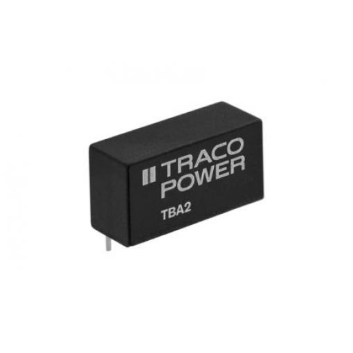 TRACOPOWER Měnič DC/DC TBA 2, výstup: 15 V dc 1.5 kV dc, Vin 26.4V dc 130 mA, Vin 21.6V 2 W -40 °C 80 °C Montáž na