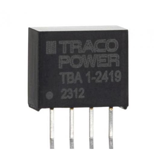 TRACOPOWER Měnič DC/DC TBA 1, výstup: 9 V dc 1.5 kV dc, Vin 26.4V dc 110 mA, Vin 21.6V 1 W -40 °C 85 °C Montáž na plošný