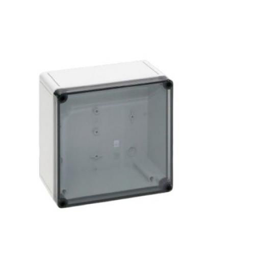 Rittal Nástěnná krabice, řada: PK IP66 Polykarbonát RAL 7035 180 mm Průhledné dveře 180 mm 90 mm