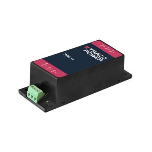 TRACOPOWER Měnič DC/DC TMDC 10, výstup: 12 V dc 3 kV dc, Vin 75V dc 416 mA, Vin 18V -40 °C 80 °C Montáž na rám