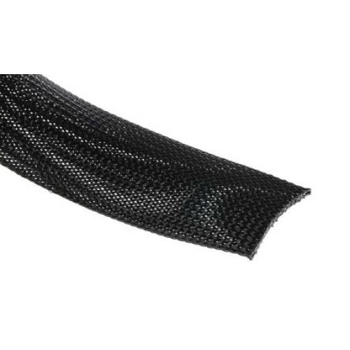 Kabelový návlek Polybutylentereftalát Expanzní poměr Pletený Černá HellermannTyton 40 mm 50m, řada: Helagaine HEGP