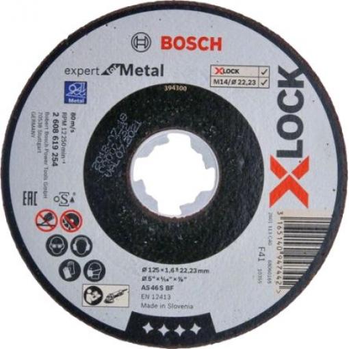 Řezný kotouč, řada: X Lock Oxid hlinitý zrnitost 25 125 mm, tloušťka: 1.6 mm, max. bezpečná rychlost: 80 m/s Bosch Velmi