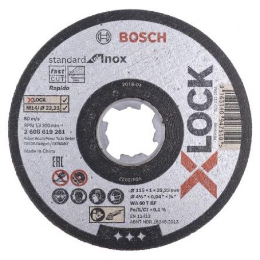 Řezný kotouč, řada: X Lock Karbid křemíku zrnitost 25 115 mm, tloušťka: 1 mm, max. bezpečná rychlost: 80 m/s Bosch Velmi