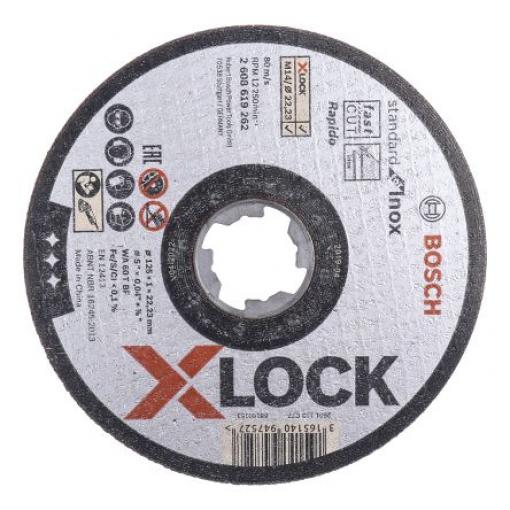Řezný kotouč, řada: X Lock Karbid křemíku zrnitost 25 125 mm, tloušťka: 1 mm, max. bezpečná rychlost: 80 m/s Bosch Velmi