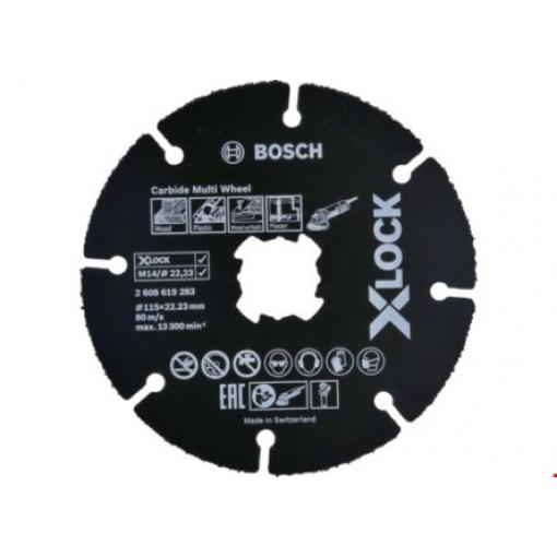 Řezný kotouč, řada: X Lock Karbid křemíku zrnitost 1 115 mm, max. bezpečná rychlost: 80 m/s Bosch Velmi jemný