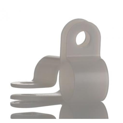 HellermannTyton Spona tvaru P 9.5 mm (vnitřní prům.), Přírodní, Polyamid