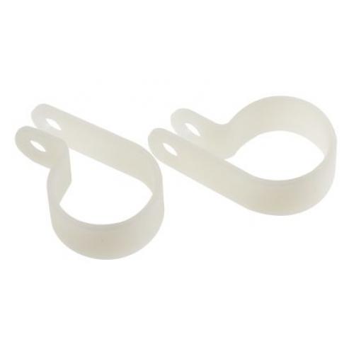 HellermannTyton Spona tvaru P 19 mm (vnitřní prům.), Přírodní, Polyamid