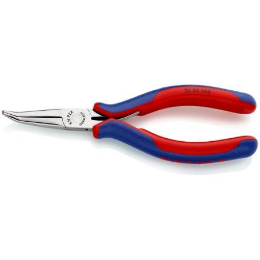 Kleště s dlouhými čelistmi 35 82, celková délka: 145 mm 1, Chromová ocel délka čelistí 35mm Knipex Ohnutý nos