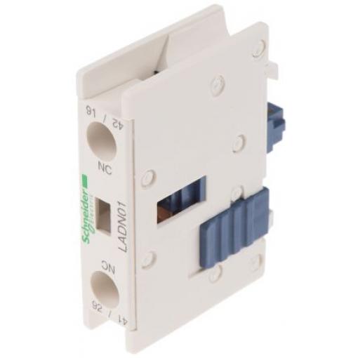 Schneider Electric Blok pomocných kontaktů 1 NC 1 Přední montáž, rozsah: LADN s Šroub 10 A 690V ac