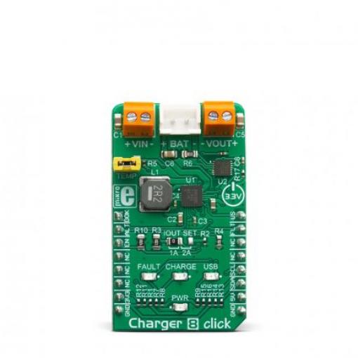 Vývojová sada pro řízení napájení, Charger 8 Click, Nabíječka baterií, MikroElektronika