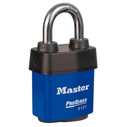 Master Lock Visací zámek Klíč Odolnost vůči povětrnostním vlivům, Laminovaná ocel, Tvrzená slitina boru Venkovní 8 mm
