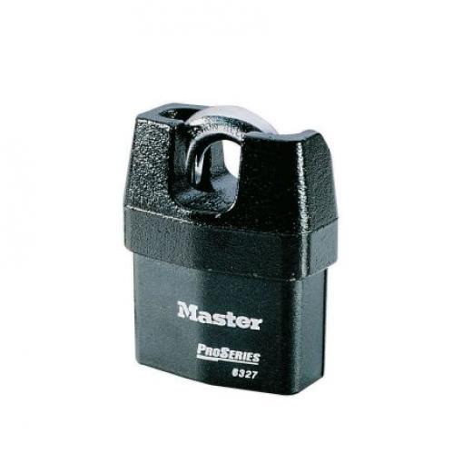 Master Lock Visací zámek Klíč Odolnost vůči povětrnostním vlivům, Nerezová ocel Obojí 11 mm třmen, Černá 67 mm