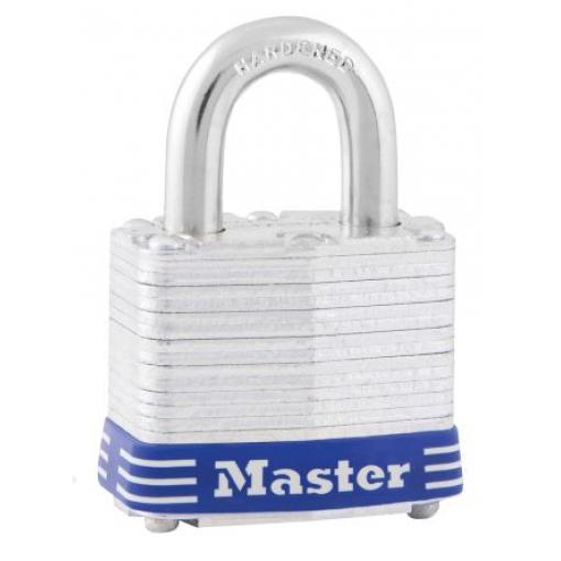 Master Lock Visací zámek Klíč Odolnost vůči povětrnostním vlivům, Kalená ocel, Laminovaná ocel Obojí 7 mm třmen, Modrá