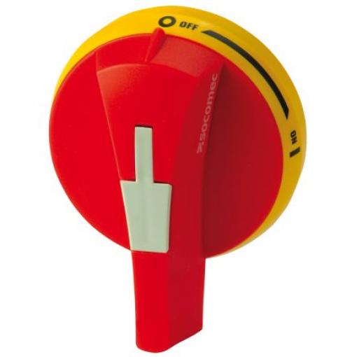 Otočná klika Červená, Žlutá, řada: SIRCO, pro použití s: Přepínač přerušení zátěže, délka: 88 mm IP65 Socomec